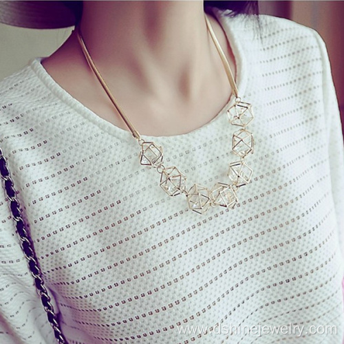 Alloy Ball Choker Chain Zircon Necklace Trendy Jewelry